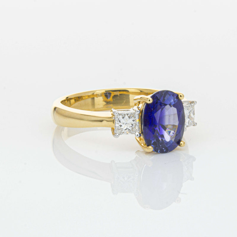 Deja Vu 18ct Yellow Gold 2.17ct Sapphire & Diamond Ring-Ring-Walker & Hall