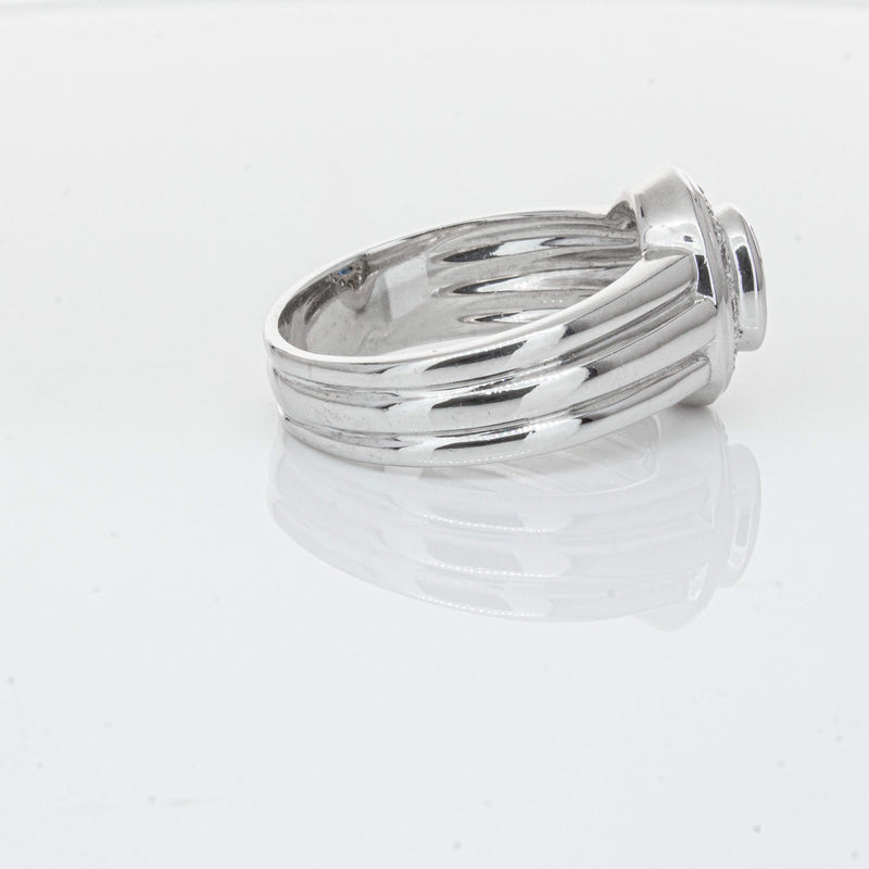 Deja Vu 9ct White Gold 1.00ct Sapphire & Diamond Ring-Ring-Walker & Hall