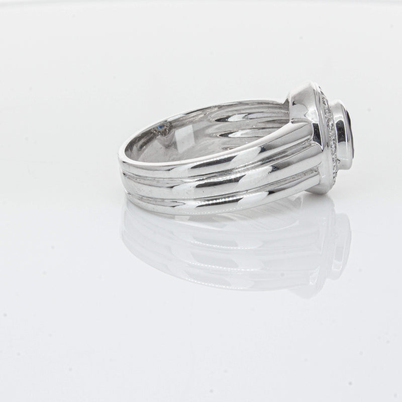 Deja Vu 9ct White Gold 1.00ct Sapphire & Diamond Ring-Ring-Walker & Hall