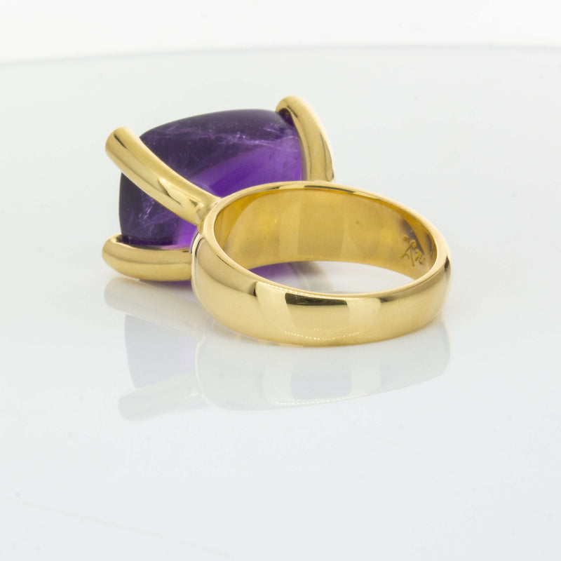 Deja Vu 18ct Yellow Gold 17.52ct Amethyst Ring-Ring-Walker & Hall