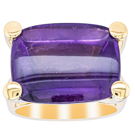 Deja Vu 18ct Yellow Gold 17.52ct Amethyst Ring-Ring-Walker & Hall