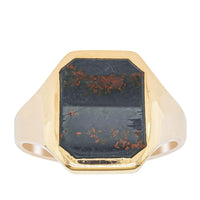 Deja Vu 9ct Yellow Gold Bloodstone Ring-Ring-Walker & Hall
