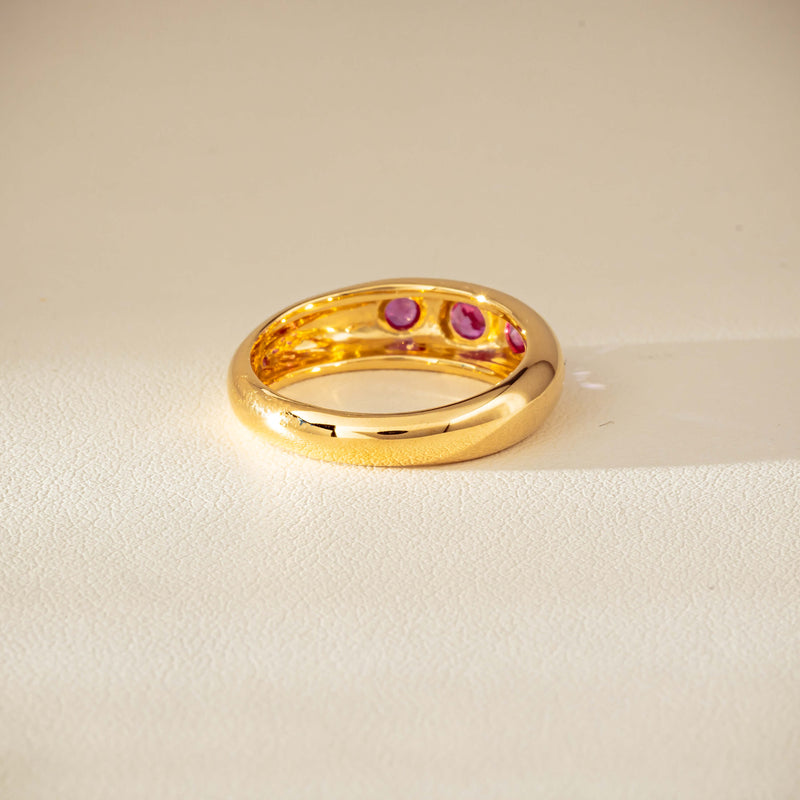 9ct Yellow Gold Pink Sapphire Kylie Ring-Ring-Walker & Hall