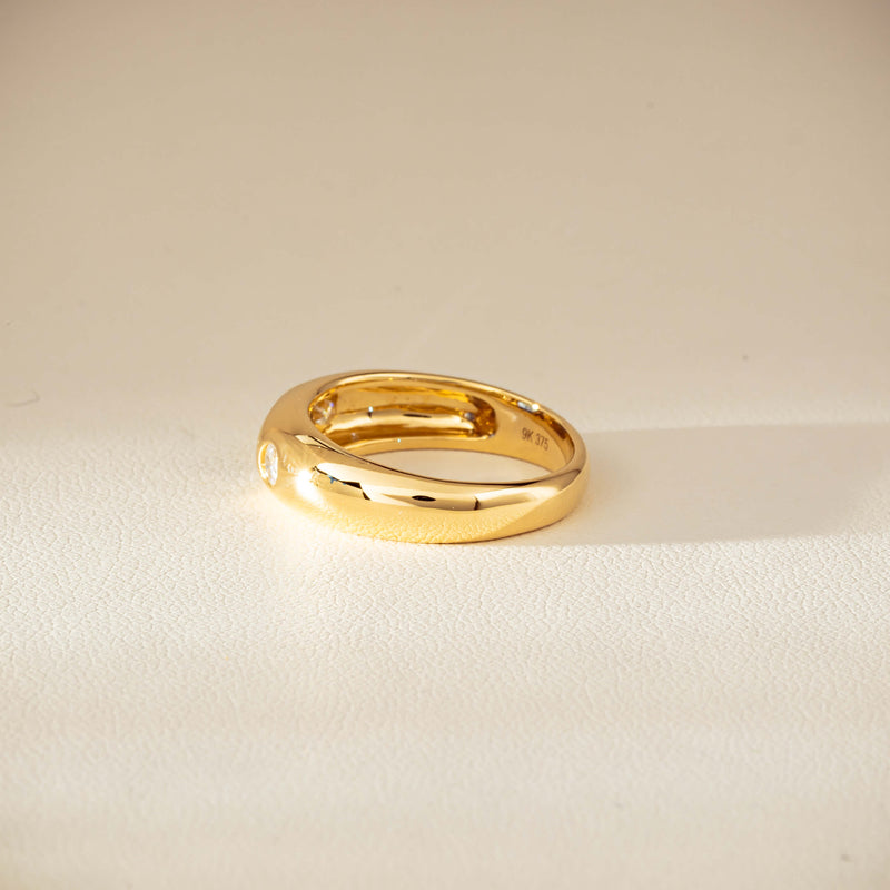 9ct Yellow Gold .66ct Blue Sapphire and Diamond Kylie Ring-Ring-Walker & Hall