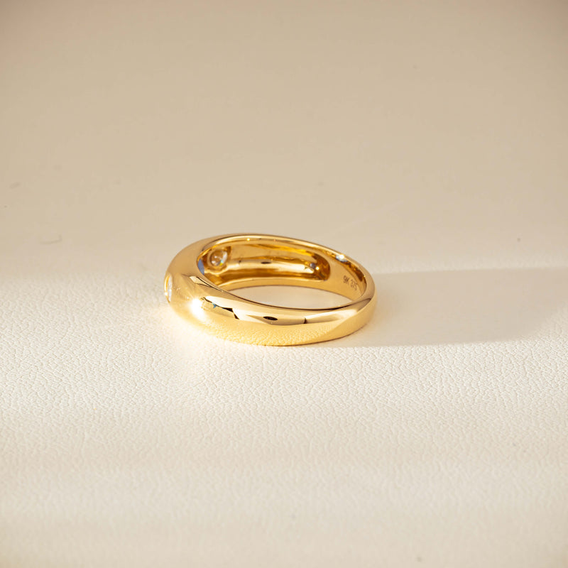 9ct Yellow Gold .66ct Blue Sapphire and Diamond Kylie Ring-Ring-Walker & Hall