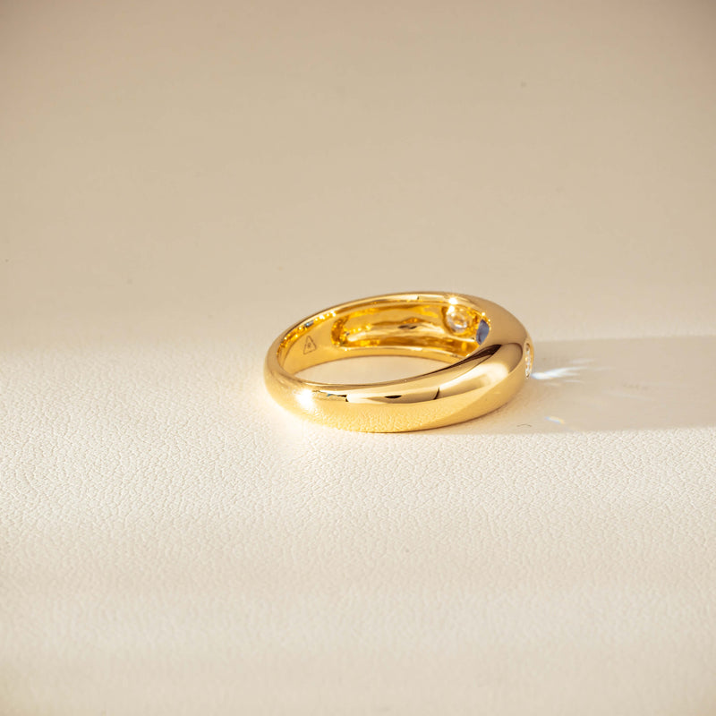 9ct Yellow Gold .66ct Blue Sapphire and Diamond Kylie Ring-Ring-Walker & Hall