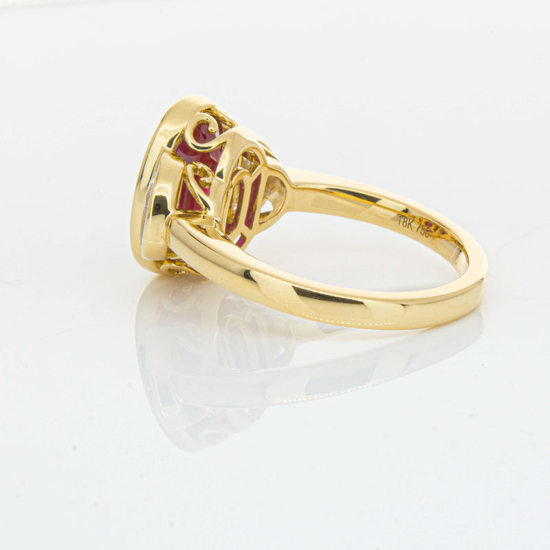 18ct Yellow Gold 4.18ct Ruby & Diamond Ring - Ring - Walker & Hall