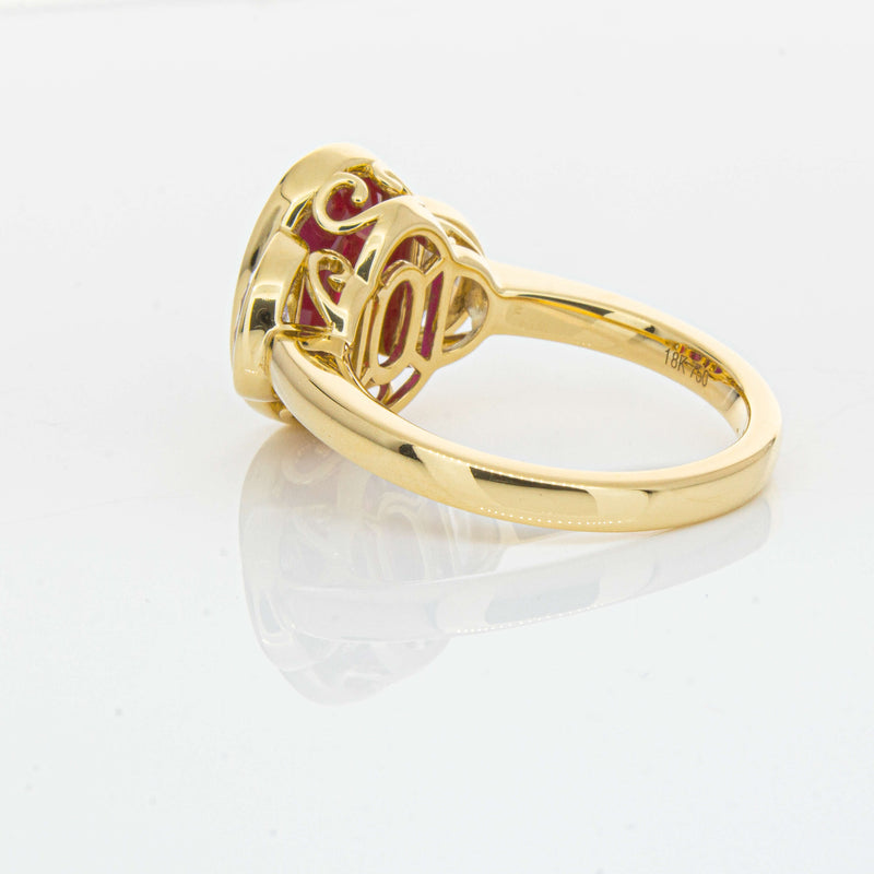 18ct Yellow Gold 4.18ct Ruby & Diamond Ring - Ring - Walker & Hall