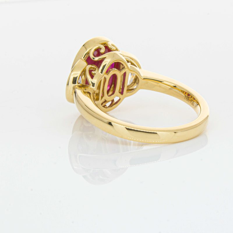18ct Yellow Gold 4.18ct Ruby & Diamond Ring - Ring - Walker & Hall