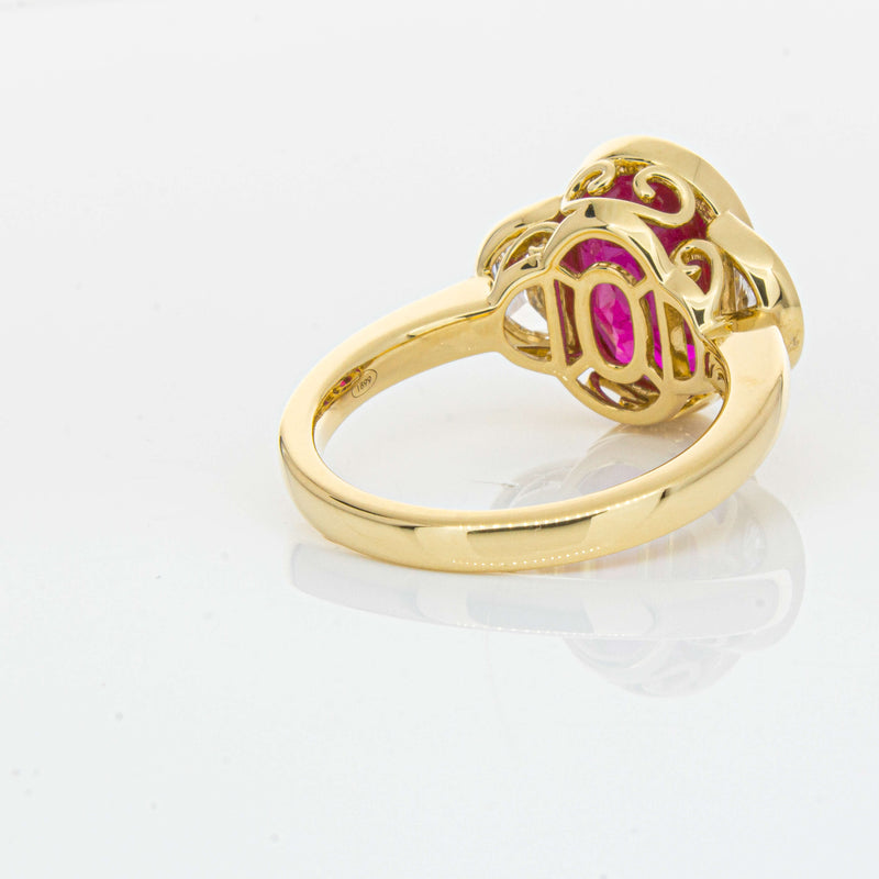 18ct Yellow Gold 4.18ct Ruby & Diamond Ring - Ring - Walker & Hall