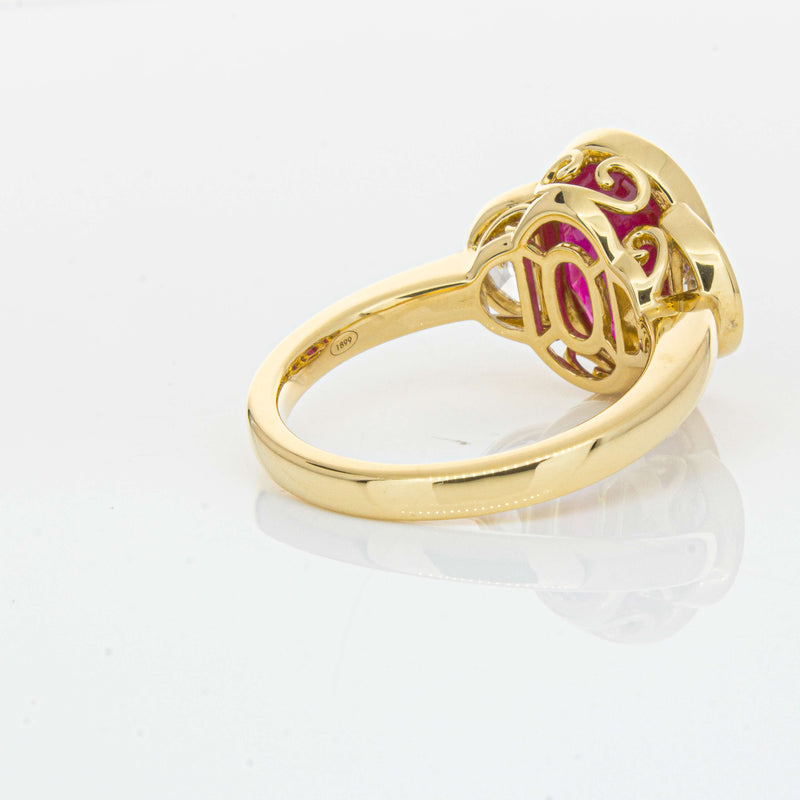 18ct Yellow Gold 4.18ct Ruby & Diamond Ring - Ring - Walker & Hall