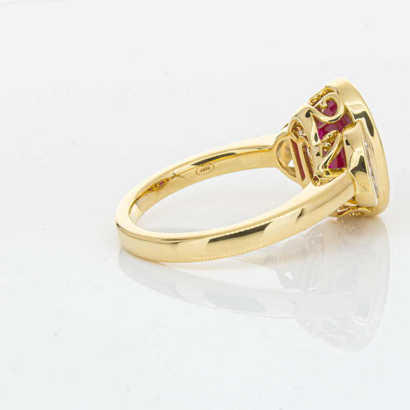18ct Yellow Gold 4.18ct Ruby & Diamond Ring - Ring - Walker & Hall