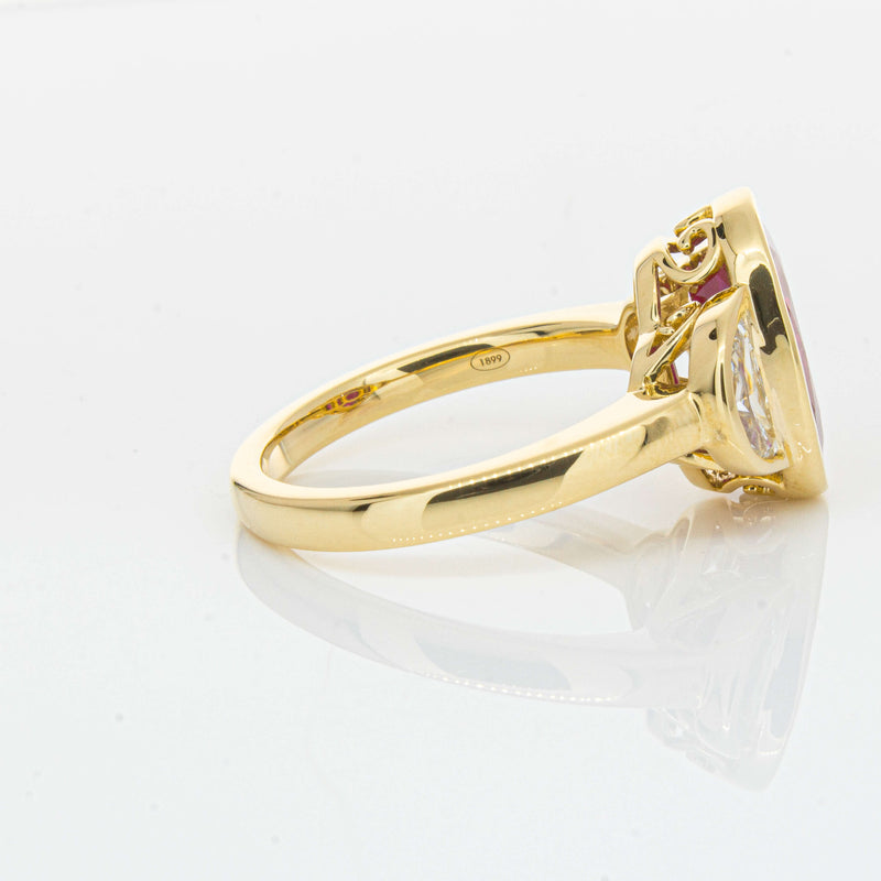 18ct Yellow Gold 4.18ct Ruby & Diamond Ring - Ring - Walker & Hall