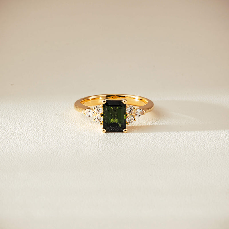 18ct Yellow Gold 1.52ct Tourmaline & Diamond Oriana Ring - Ring - Walker & Hall
