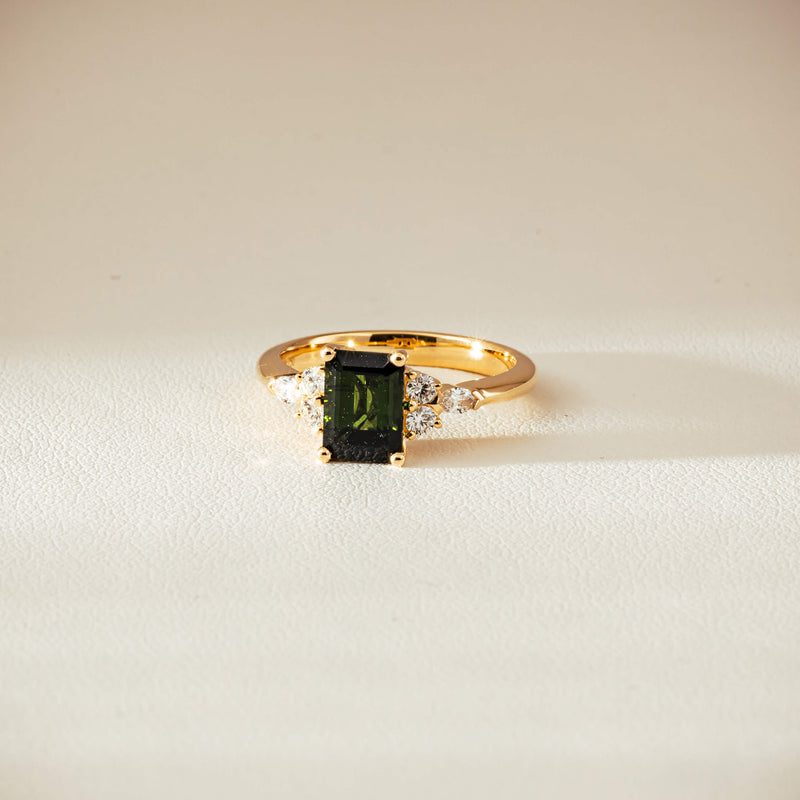 18ct Yellow Gold 1.52ct Tourmaline & Diamond Oriana Ring - Ring - Walker & Hall