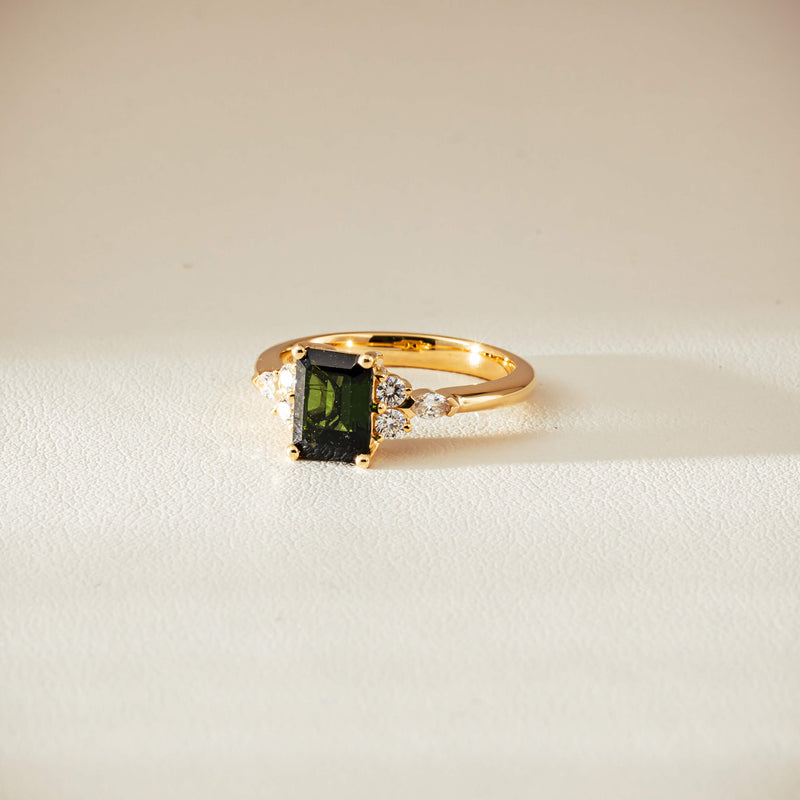 18ct Yellow Gold 1.52ct Tourmaline & Diamond Oriana Ring - Ring - Walker & Hall