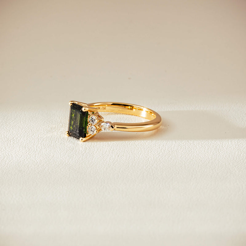 18ct Yellow Gold 1.52ct Tourmaline & Diamond Oriana Ring - Ring - Walker & Hall