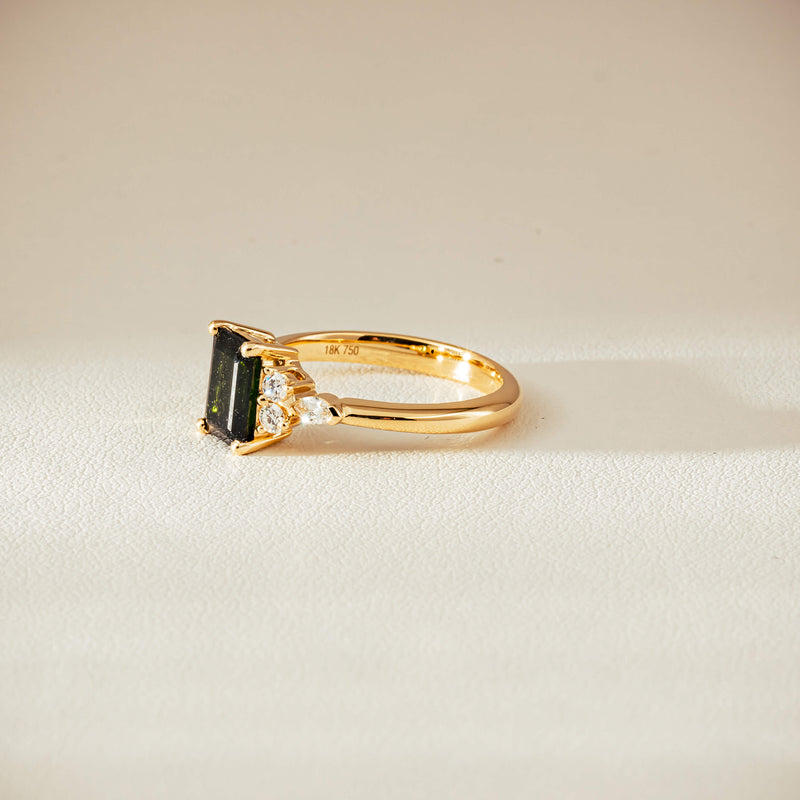 18ct Yellow Gold 1.52ct Tourmaline & Diamond Oriana Ring - Ring - Walker & Hall