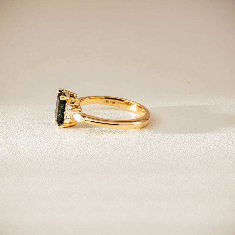 18ct Yellow Gold 1.52ct Tourmaline & Diamond Oriana Ring - Ring - Walker & Hall