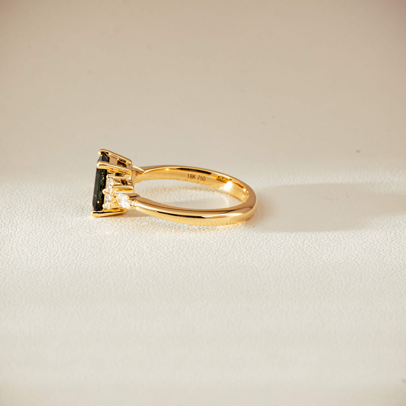 18ct Yellow Gold 1.52ct Tourmaline & Diamond Oriana Ring - Ring - Walker & Hall