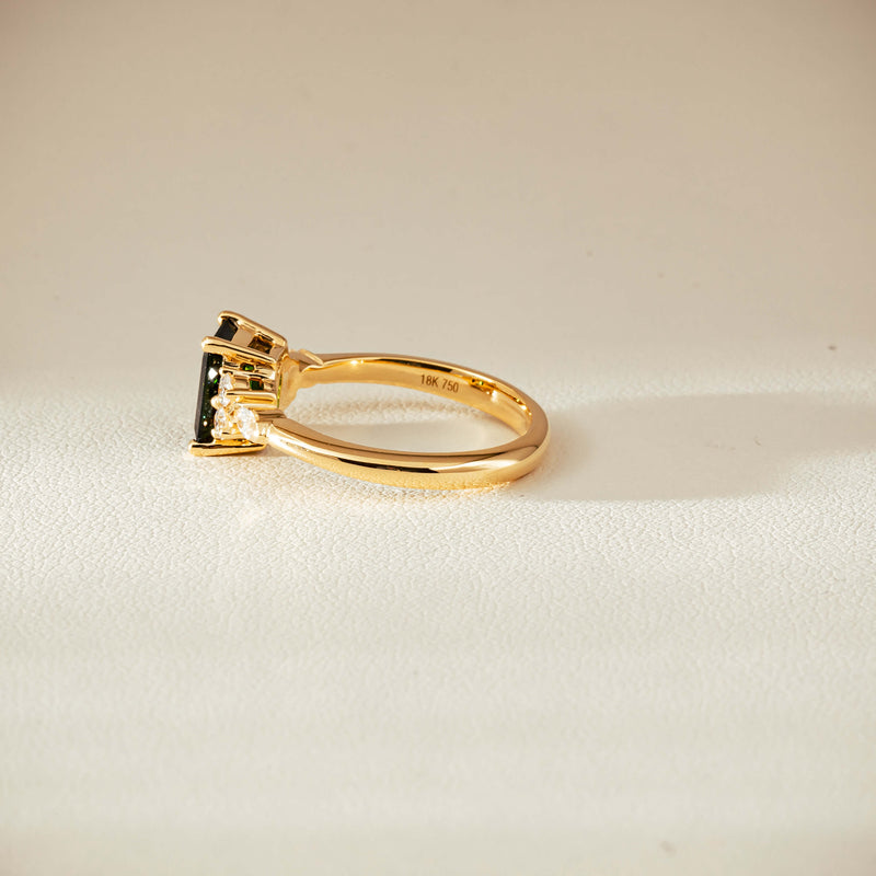 18ct Yellow Gold 1.52ct Tourmaline & Diamond Oriana Ring - Ring - Walker & Hall