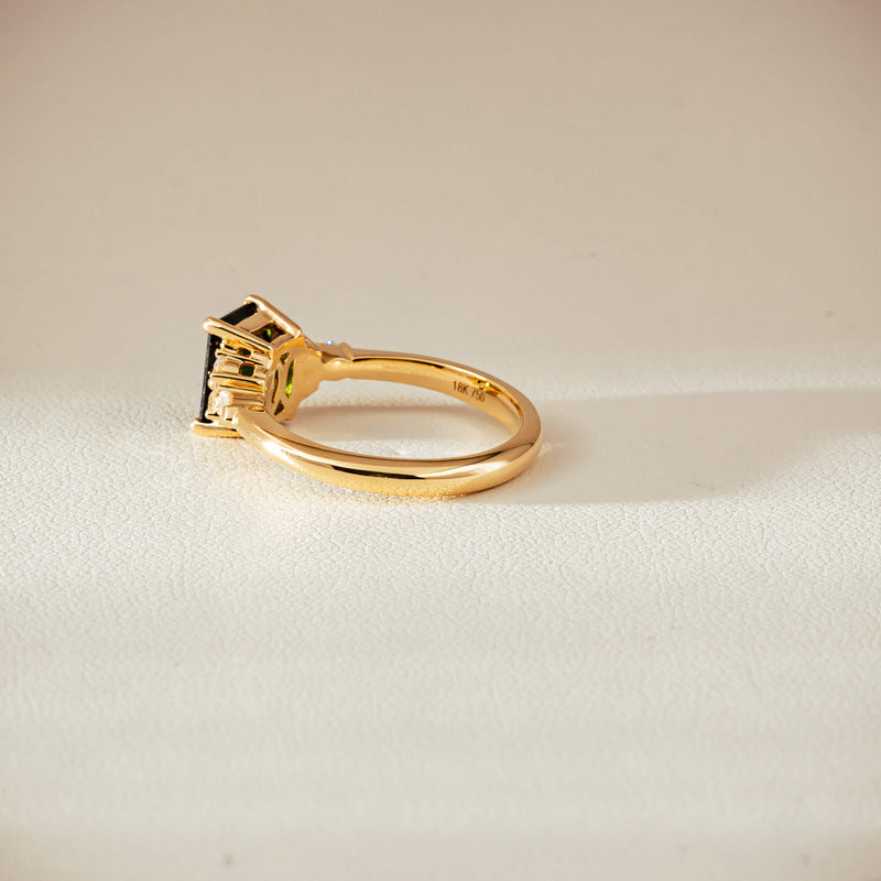 18ct Yellow Gold 1.52ct Tourmaline & Diamond Oriana Ring - Ring - Walker & Hall