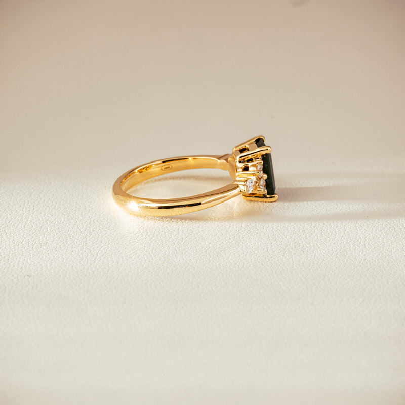 18ct Yellow Gold 1.52ct Tourmaline & Diamond Oriana Ring - Ring - Walker & Hall