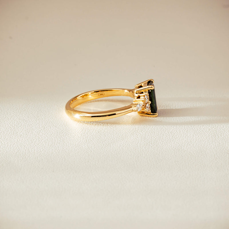 18ct Yellow Gold 1.52ct Tourmaline & Diamond Oriana Ring - Ring - Walker & Hall