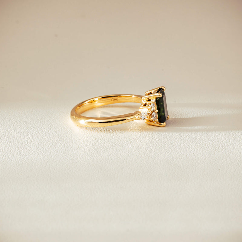 18ct Yellow Gold 1.52ct Tourmaline & Diamond Oriana Ring - Ring - Walker & Hall