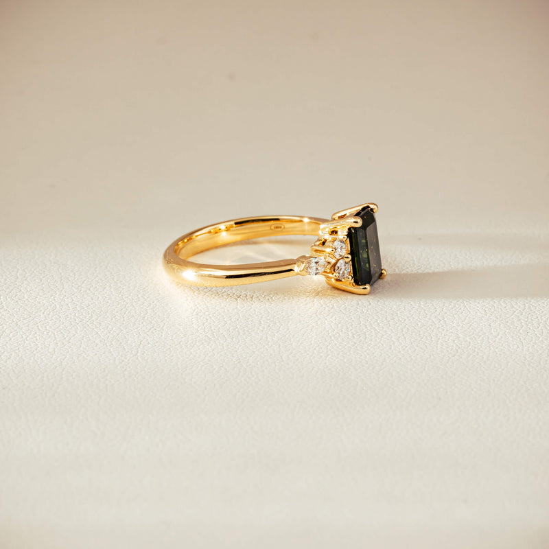 18ct Yellow Gold 1.52ct Tourmaline & Diamond Oriana Ring - Ring - Walker & Hall