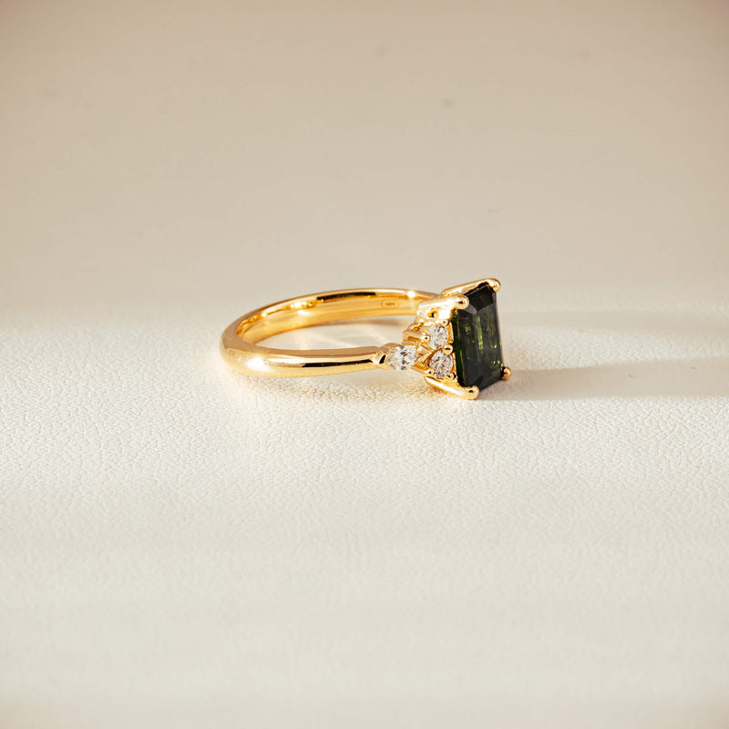 18ct Yellow Gold 1.52ct Tourmaline & Diamond Oriana Ring - Ring - Walker & Hall