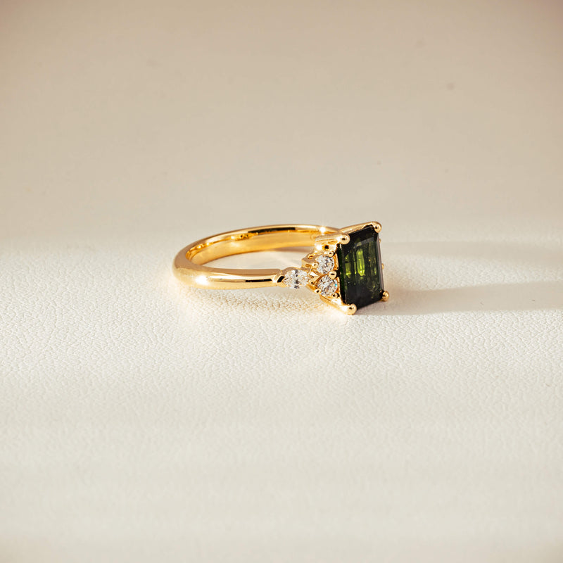 18ct Yellow Gold 1.52ct Tourmaline & Diamond Oriana Ring - Ring - Walker & Hall