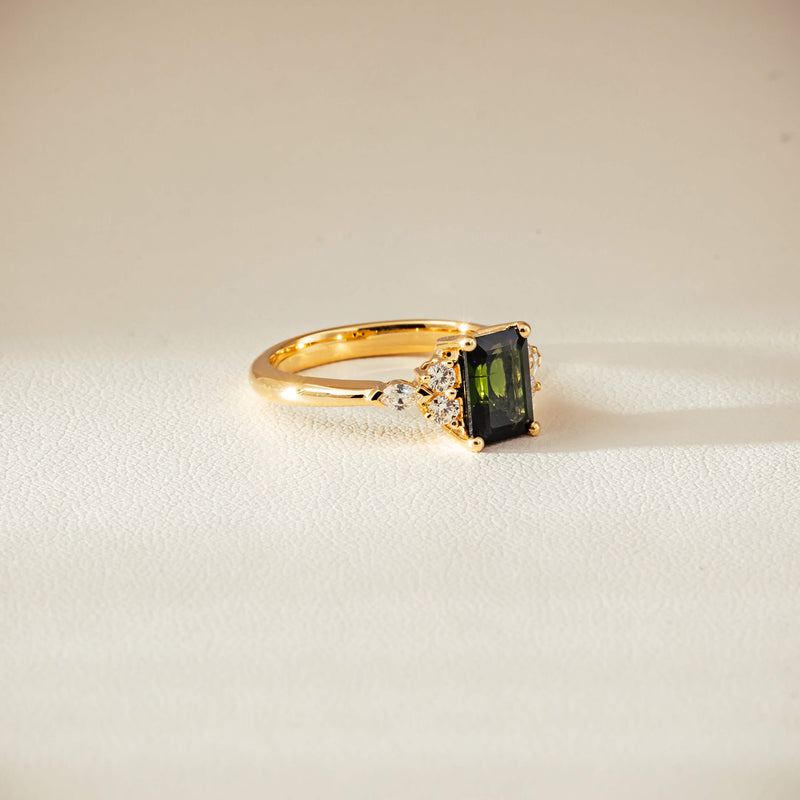 18ct Yellow Gold 1.52ct Tourmaline & Diamond Oriana Ring - Ring - Walker & Hall