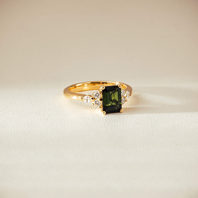 18ct Yellow Gold 1.52ct Tourmaline & Diamond Oriana Ring - Ring - Walker & Hall