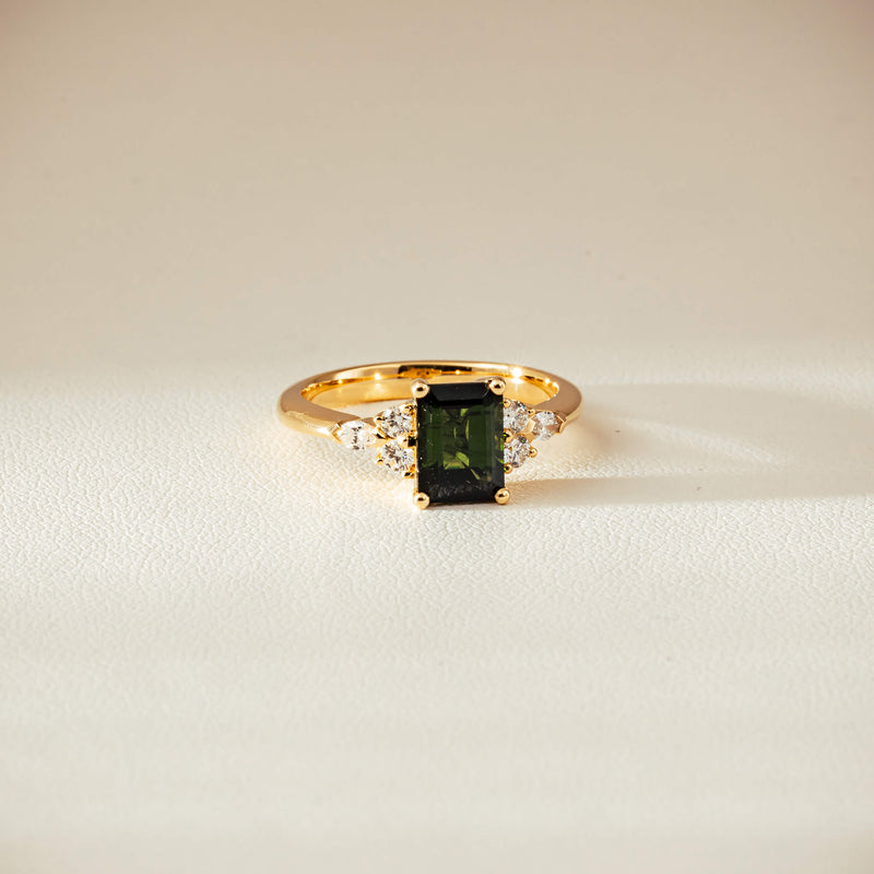 18ct Yellow Gold 1.52ct Tourmaline & Diamond Oriana Ring - Ring - Walker & Hall