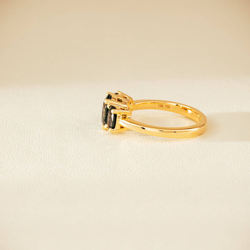 18ct Yellow Gold 2.92ct Green Sapphire Odyssey Ring - Ring - Walker & Hall