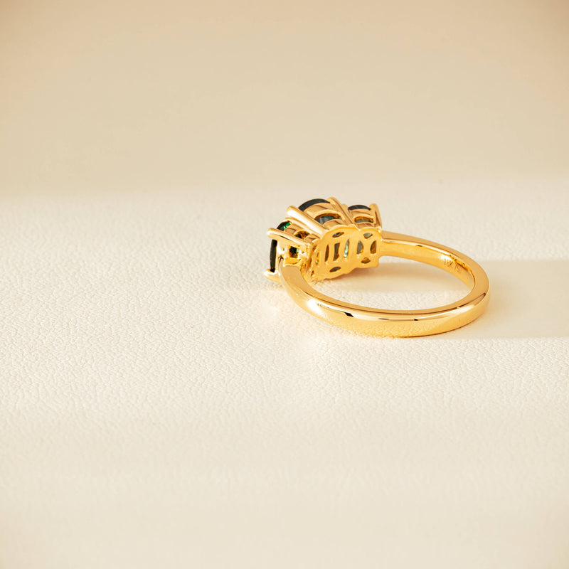 18ct Yellow Gold 2.92ct Green Sapphire Odyssey Ring - Ring - Walker & Hall