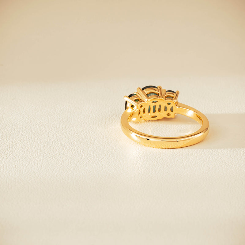 18ct Yellow Gold 2.92ct Green Sapphire Odyssey Ring - Ring - Walker & Hall