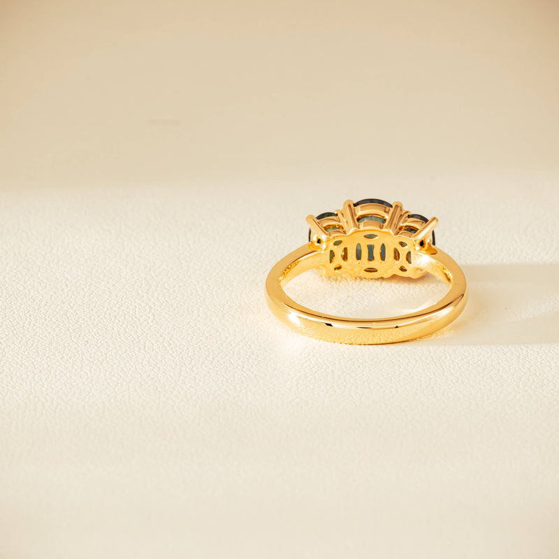 18ct Yellow Gold 2.92ct Green Sapphire Odyssey Ring - Ring - Walker & Hall