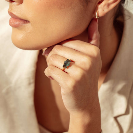 18ct Yellow Gold 2.92ct Green Sapphire Odyssey Ring - Ring - Walker & Hall