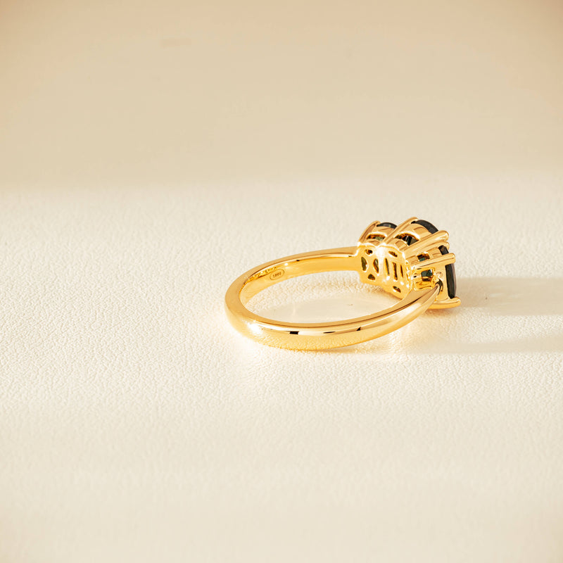 18ct Yellow Gold 2.92ct Green Sapphire Odyssey Ring - Ring - Walker & Hall