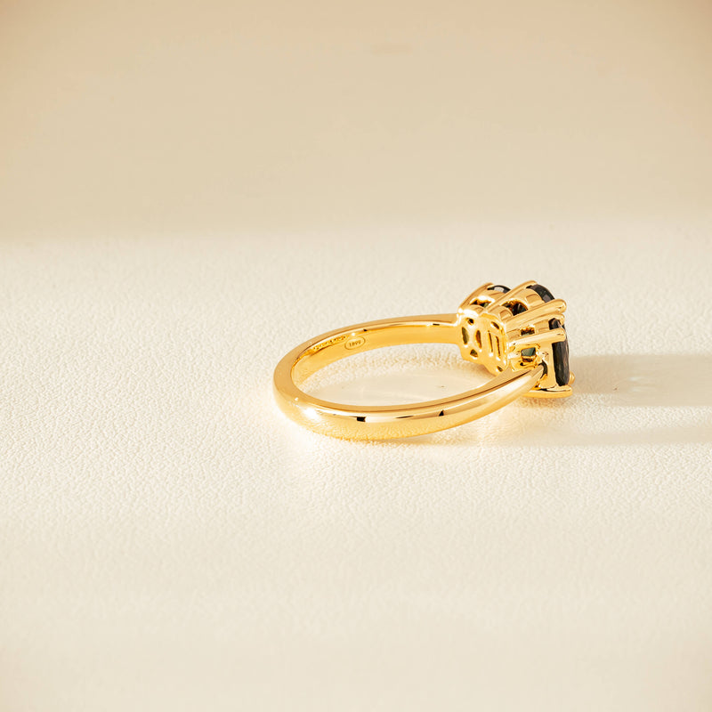 18ct Yellow Gold 2.92ct Green Sapphire Odyssey Ring - Ring - Walker & Hall