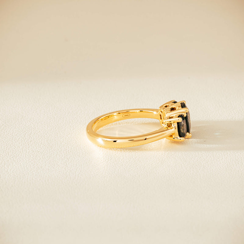 18ct Yellow Gold 2.92ct Green Sapphire Odyssey Ring - Ring - Walker & Hall