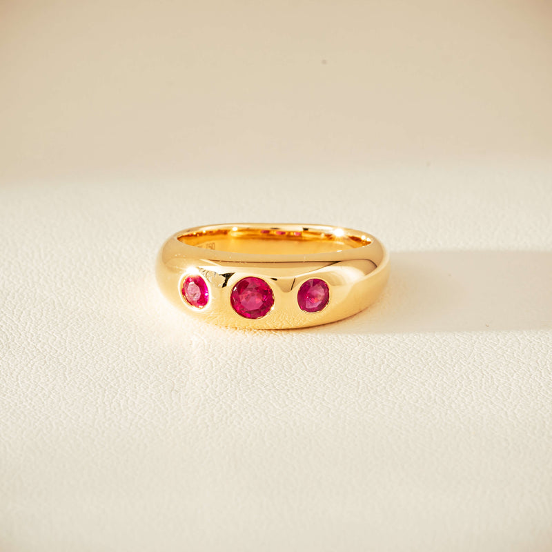 18ct Yellow Gold .63ct Ruby Kylie Ring - Ring - Walker & Hall