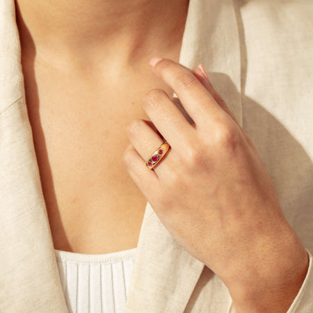 18ct Yellow Gold .63ct Ruby Kylie Ring - Ring - Walker & Hall