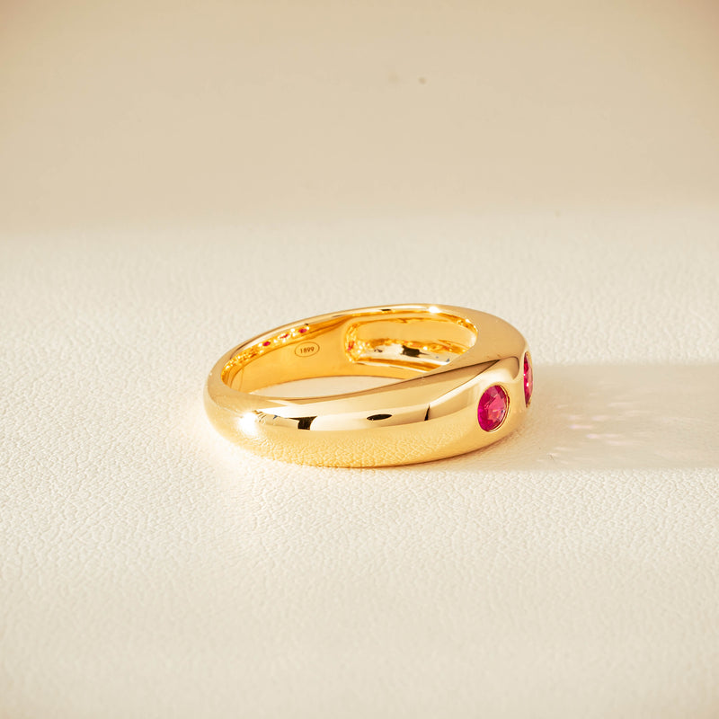 18ct Yellow Gold .63ct Ruby Kylie Ring - Ring - Walker & Hall