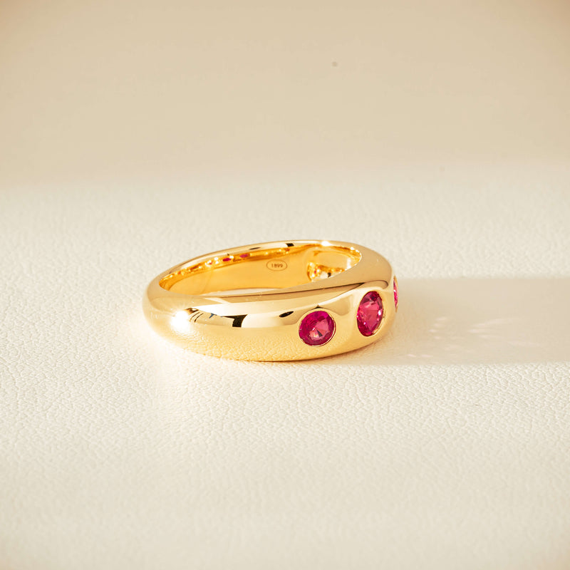 18ct Yellow Gold .63ct Ruby Kylie Ring - Ring - Walker & Hall