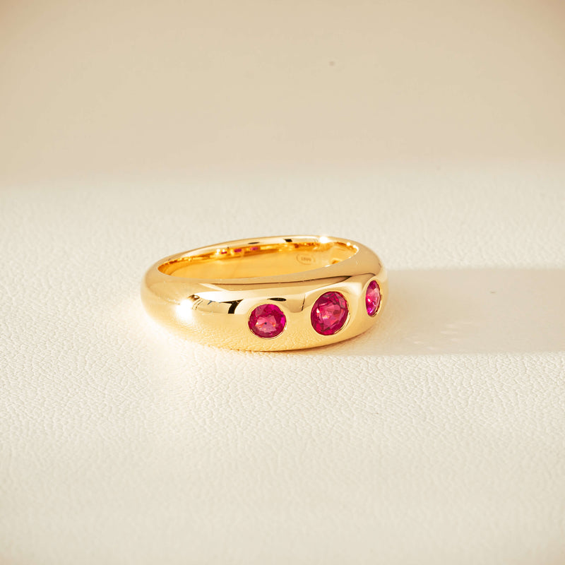18ct Yellow Gold .63ct Ruby Kylie Ring - Ring - Walker & Hall