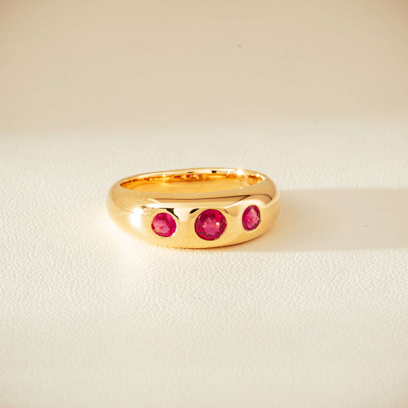 18ct Yellow Gold .63ct Ruby Kylie Ring - Ring - Walker & Hall
