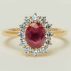 18ct Yellow Gold 1.54ct Ruby & Diamond Belle Ring - Ring - Walker & Hall